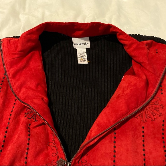 BRECKENRIDGE HOLIDAY SWEATER JACKET EMBROIDERED SNOWFLAKES SIZE XL - Picture 6 of 7